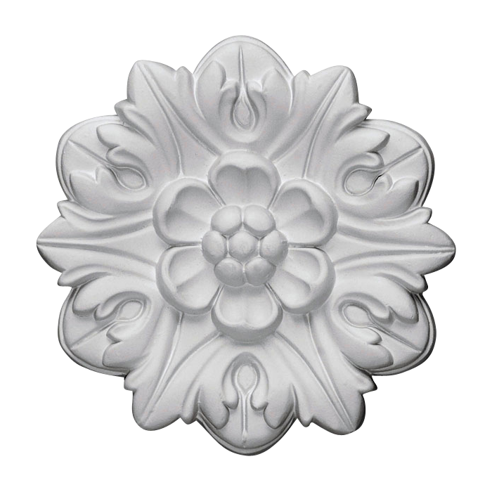 Ornate rosette with intricate floral detailing for architectural accents